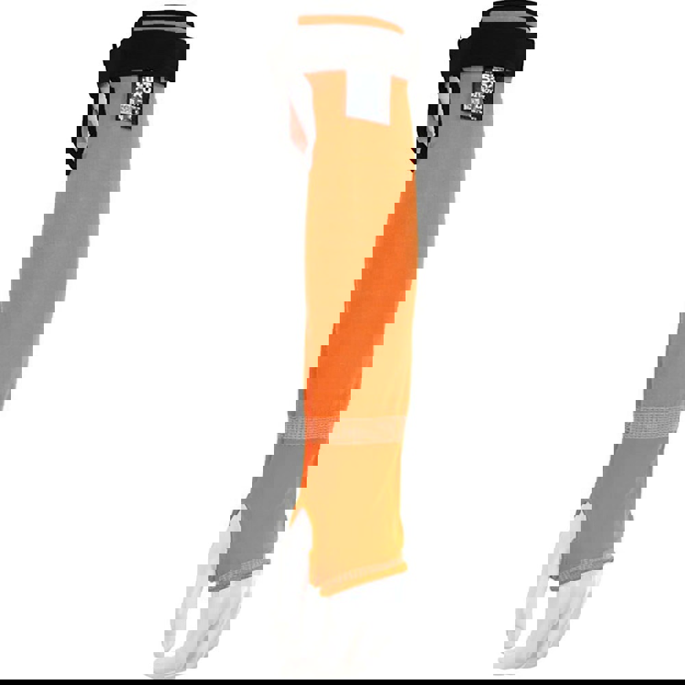 Cut & Puncture-Resistant Sleeve: Size Universal, HyperMax Yarn, High-Visibility Orange, ANSI Cut A4